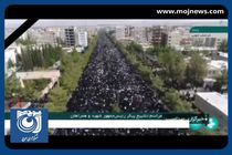 تصاویر هوایی از حضور بیرجندی‌ها در مراسم تشییع پیکر رئیس‌جمهور + فیلم