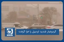 گردوغبار شدید اردبیل را فرا گرفت