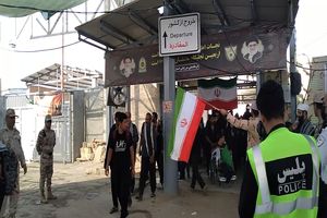  ۵۰ درصد زائران اربعین مرز مهران را برای خروج انتخاب کرده‌اند 