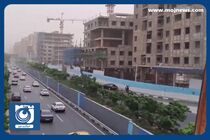 آغاز طوفان شدید در تهران + فیلم