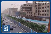 آغاز طوفان شدید در تهران + فیلم