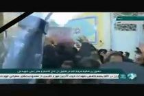 فیلم ورود پیکرهای مطهر شهید سلیمانی و همرزمانش به حرم حضرت معصومه