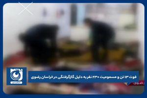 فوت 13 تن بر اثر گاز گرفتگی در خراسان