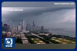 به صدا در آمدن آژیر قرمز در شیکاگو به دلیل رسیدن طوفان به این شهر + فیلم