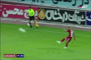 فیلم گل سوم تراکتور به استقلال توسط اکبر ایمانی