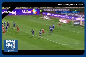 گل اول پرسپولیس به استقلال خوزستان توسط کنعانی‌زادگان + فیلم