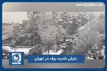 بارش شدید برف در تهران
