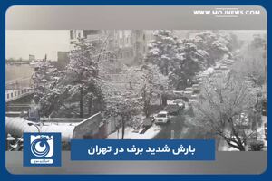 بارش شدید برف در تهران