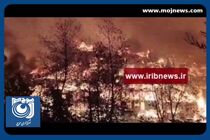 ۱۳۰ ساختمان مسکونی و تجاری امام زاده ابراهیم شفت در آتش سوخت + فیلم