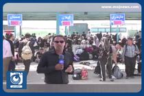 آخرین خبر از جابجایی زائران در مرز مهران + فیلم