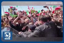 استقبال مردمی از رئیسی در فرودگاه دمشق + فیلم