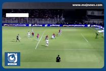 گل سوم پرسپولیس به نساجی توسط سروش رفیعی + فیلم