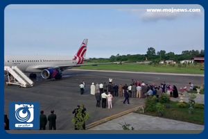 اولین پرواز خارجی در فرودگاه رامسر + فیلم