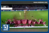 لحظه بالا بردن جام قهرمانی و جشن بازیکنان پرسپولیس + فیلم