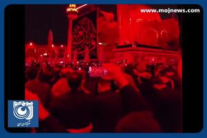 اذان صبح در سحرگاه امروز حرم مطهر امیرالمؤمنین (ع) + فیلم