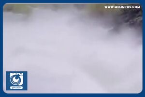 بازگشایی دریچه سد چراغ ویس سقز + فیلم