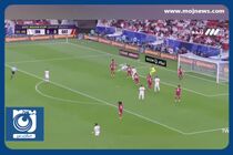 گل اول ایران به قطر توسط آزمون + فیلم