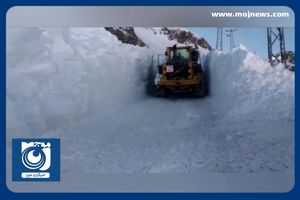 برف ۴ متری در مرز ایران و ترکیه + فیلم