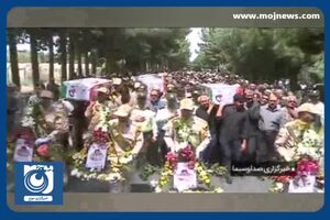 تشییع شهدای حادثه تروریستی سراوان + فیلم