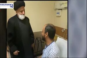 فیلم عیادت رئیس‌جمهور از برخی مجروحین اغتشاشات اخیر