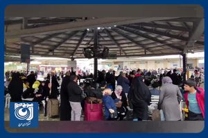 ازدحام مسافران نوروزی عتبات در مرز مهران + فیلم