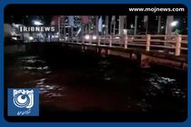 مسدود شدن محور سوادکوه بر اثر سیل دیشب + فیلم