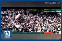 مراسم تشییع پیکر شهید غیرت حمیدرضا الداغی + فیلم