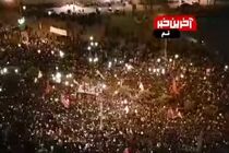 فیلم تصویر هوایی از حضور بی‌ نظیر مردم قم در تشییع پیکر شهید سلیمانی