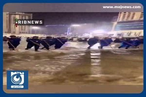 آبگرفتگی در مسجدالحرام پس از بارش باران + فیلم