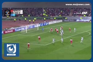 گل اول پرسپولیس به الدحیل توسط شهاب زاهدی + فیلم