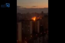 فیلم برخورد پهپاد انتحاری در اکراین