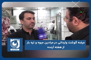 عرضه گوشت وارداتی در میادین میوه و تره بار از هفته آینده