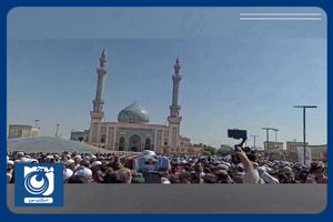 تشییع پیکر شهید آیت‌الله سلیمانی توسط مردم قم + فیلم